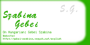 szabina gebei business card